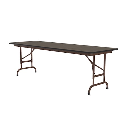 CORRELL CFA Adjustable Melamine Folding Tables 24x60 Walnut CFA2460M-01